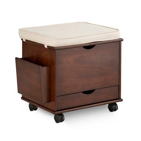 A Storage Ottoman to Store Office Supplies and Files