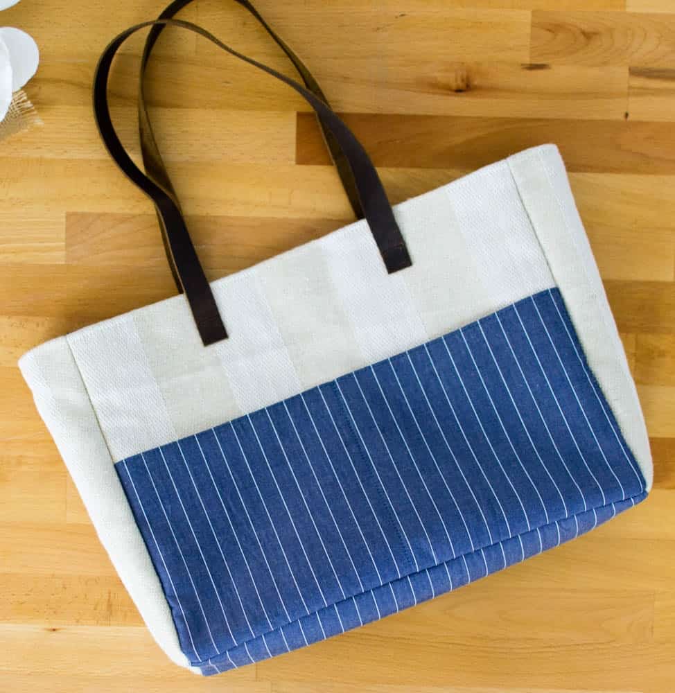 Add Inside and Outside Pockets to Tote Bag