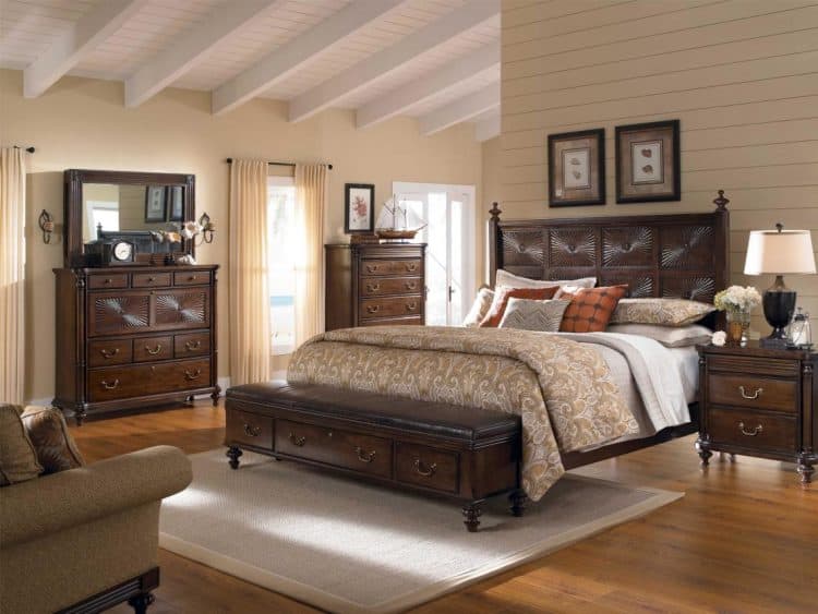 Add a Bench at the Foot of the Bed for Extra Seating and Storage Space