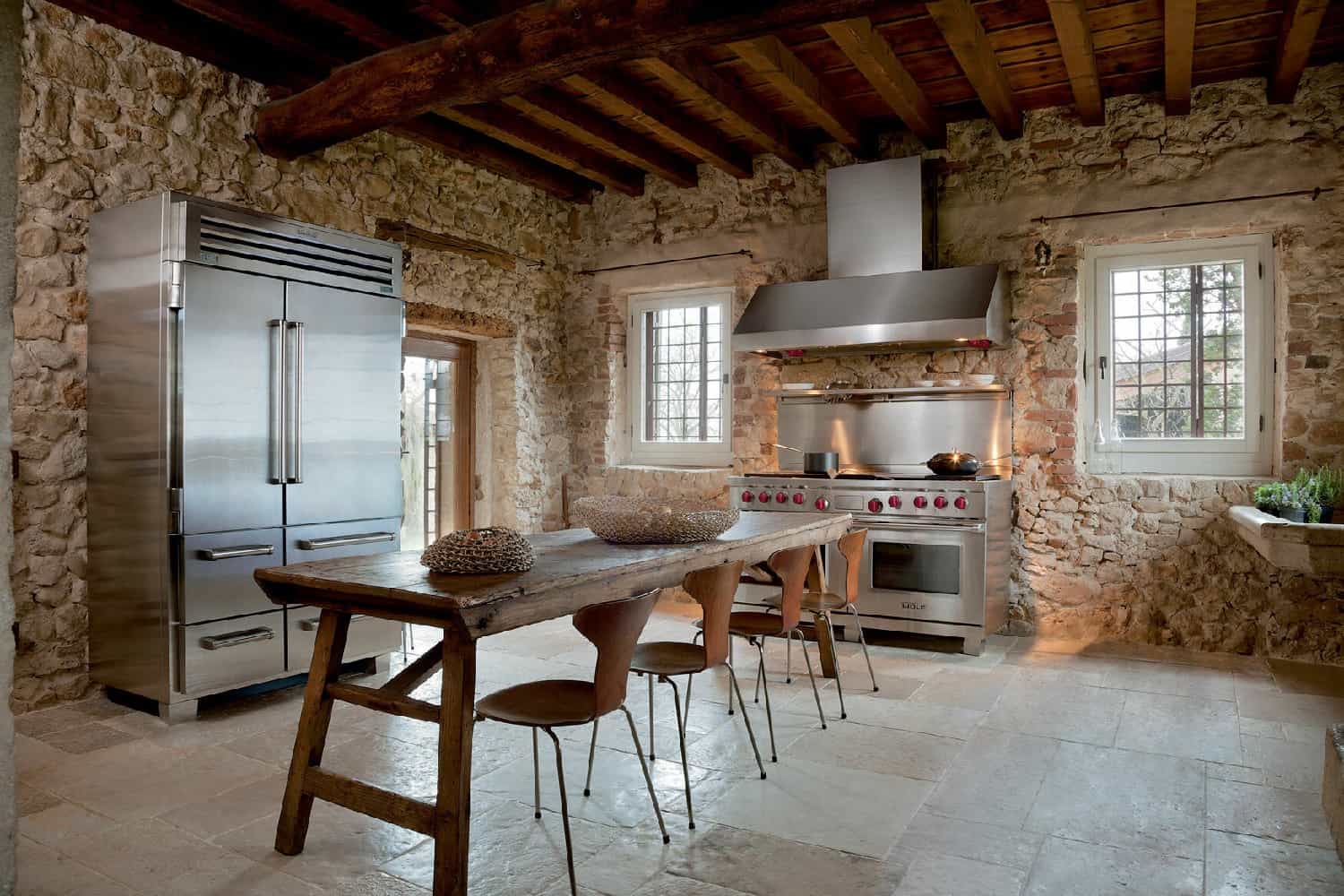 Best Cabin Kitchen Ideas Stone Wall