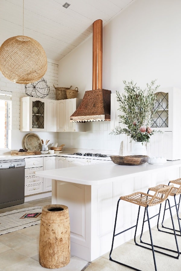 Boho-Glam Kitchen Peninsula