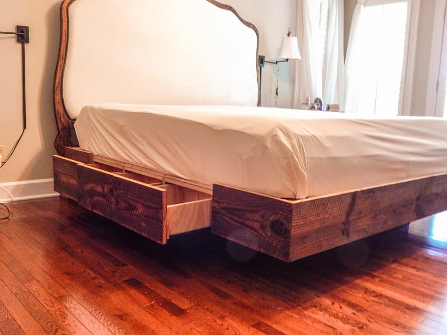 British Colonial Floating Bed Frame