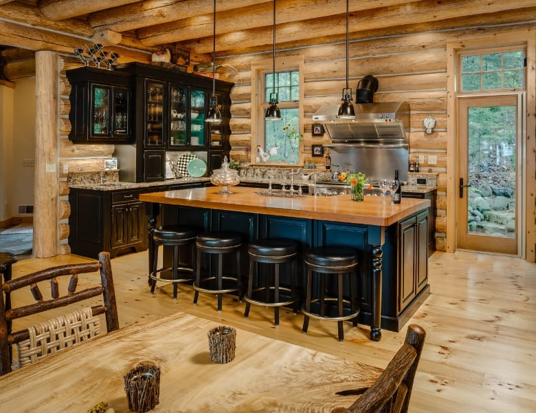 Cabin Kitchen Glass Door
