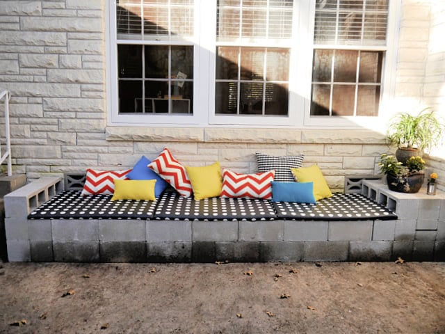 Cinder Block Bench