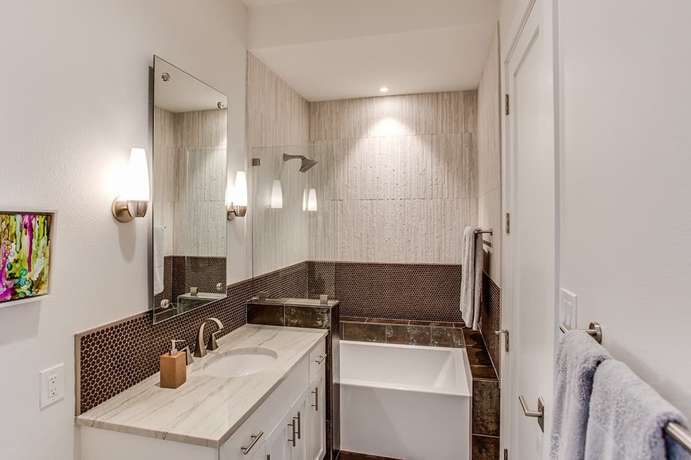 Contemporary Style Basement Bathroom