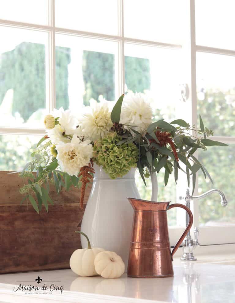 Copper Kitchen Decor Idea copper bowl and vase