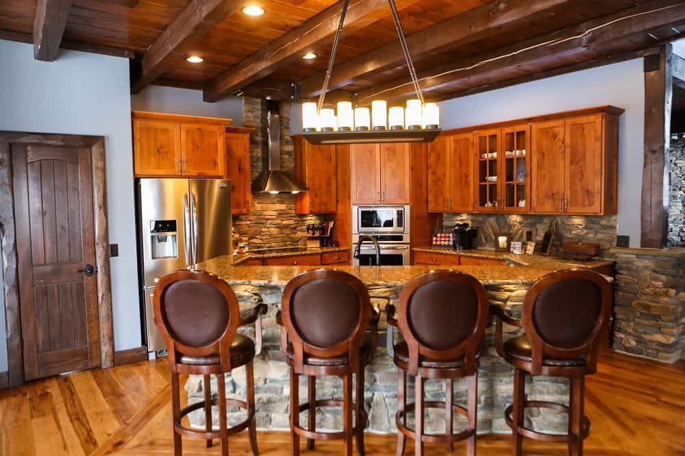 Corner Cabinetry Cabin Kitchen