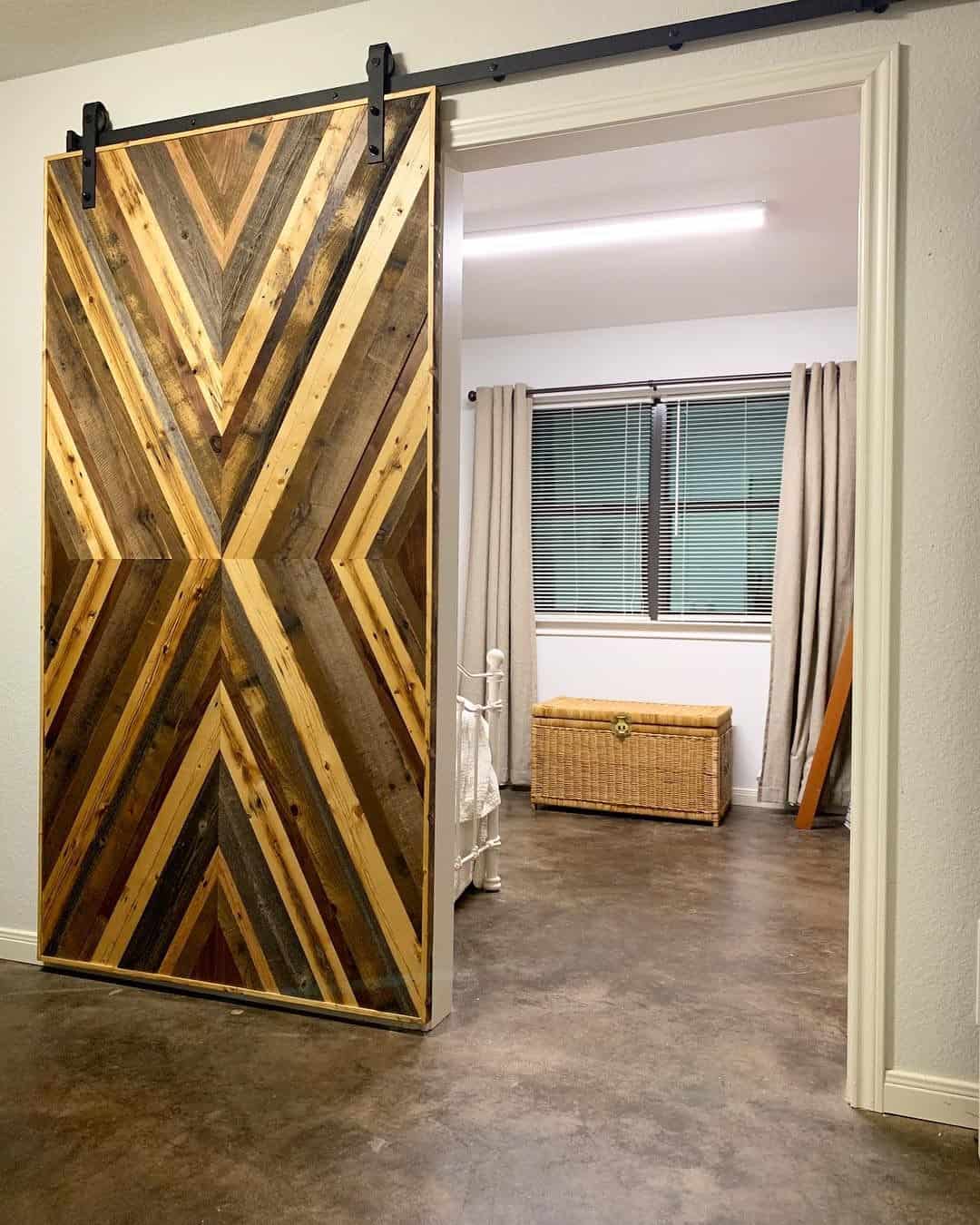 Customize a diy barn door with intricate designs and patterns