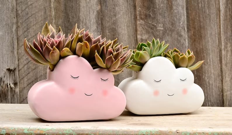 DIY Cloud Cement Planter