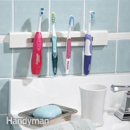 DIY Magnetic Toothbrush Holder