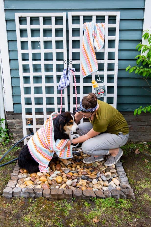 DIY Outdoor Shower Plans for dog