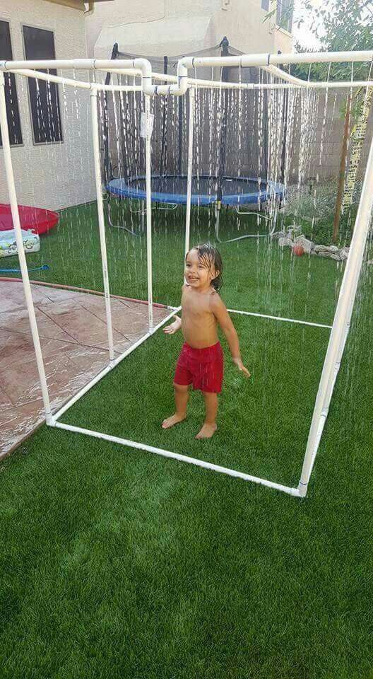 DIY Outdoor Shower for kids