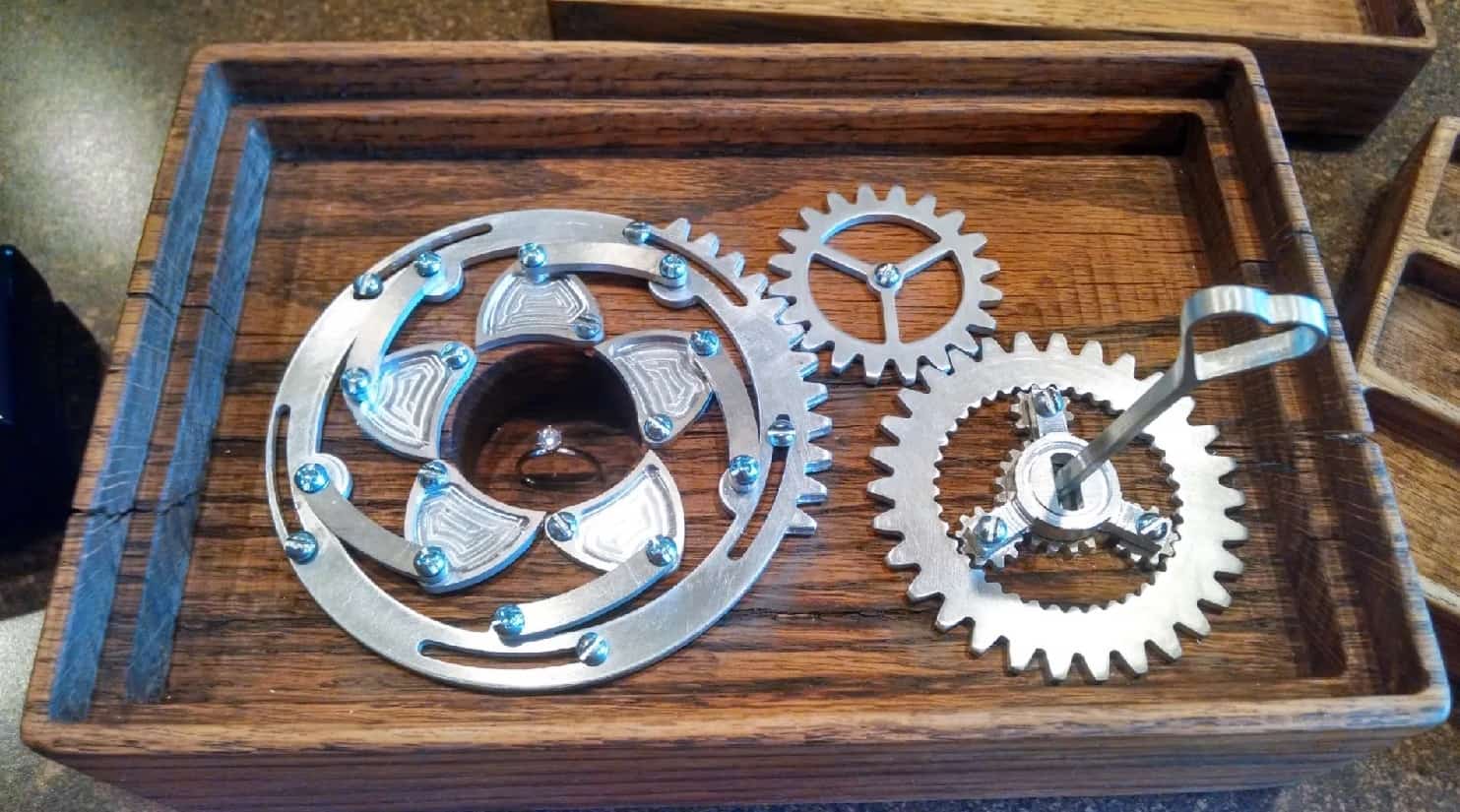 DIY Ring Boxes with Mechanical Accents