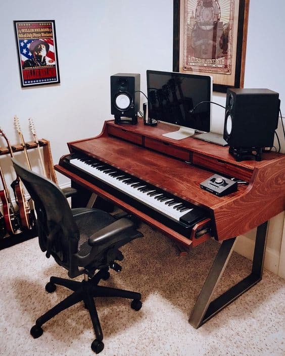 DIY Studio Desk Plans with Comfortable Chair