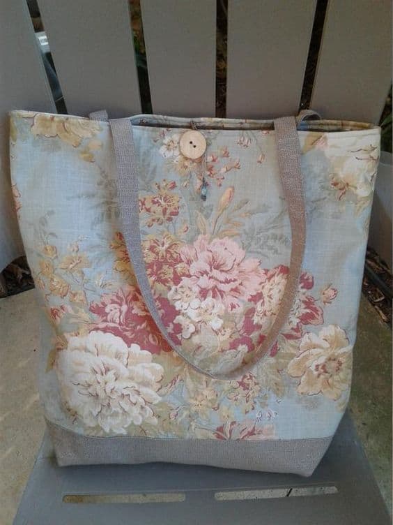 DIY Tote Bag With Button Closure