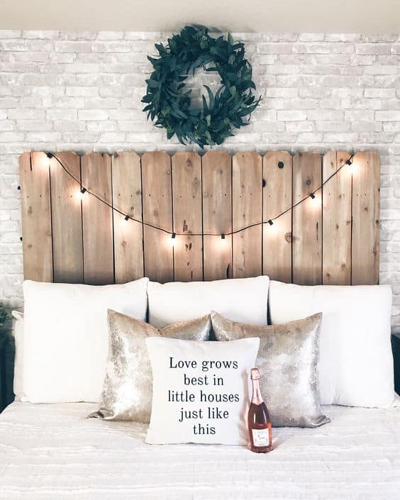 DIY Wood Headboard with Built-in Lighting Plan