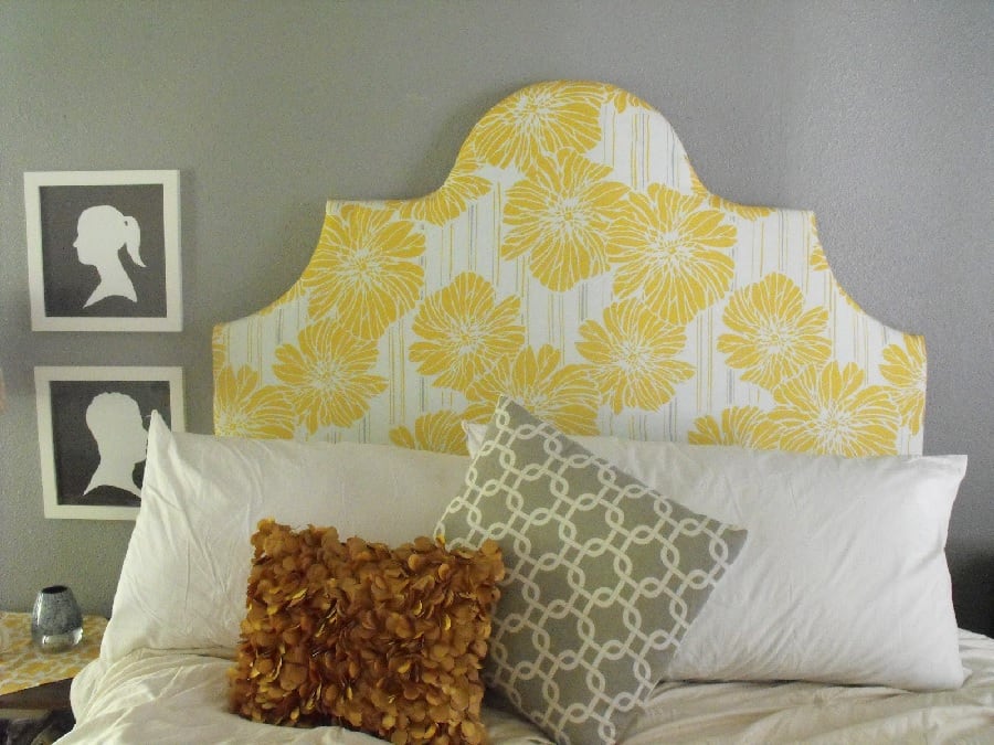 DIY Wood Headboard with Floral Accent Plan