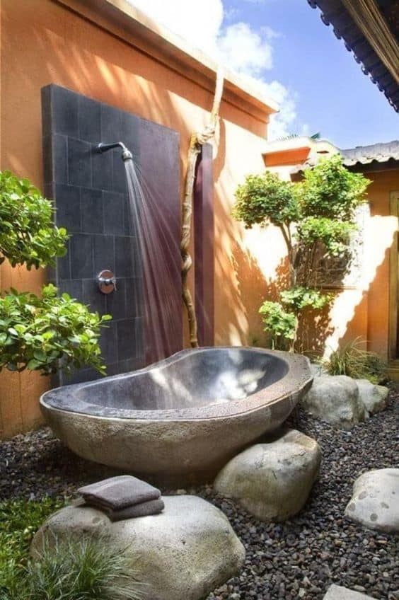 DIY zen Outdoor Shower Plans