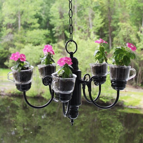 Decorative Mason Jar Chandelier Planter