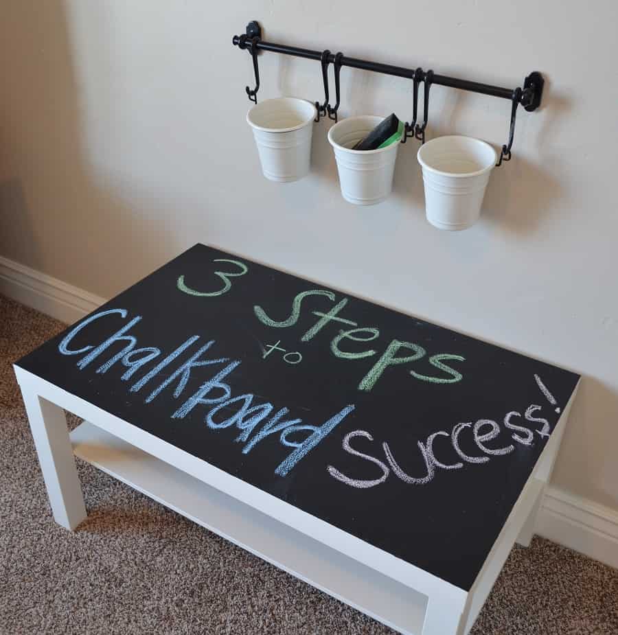Desk with a chalkboard top