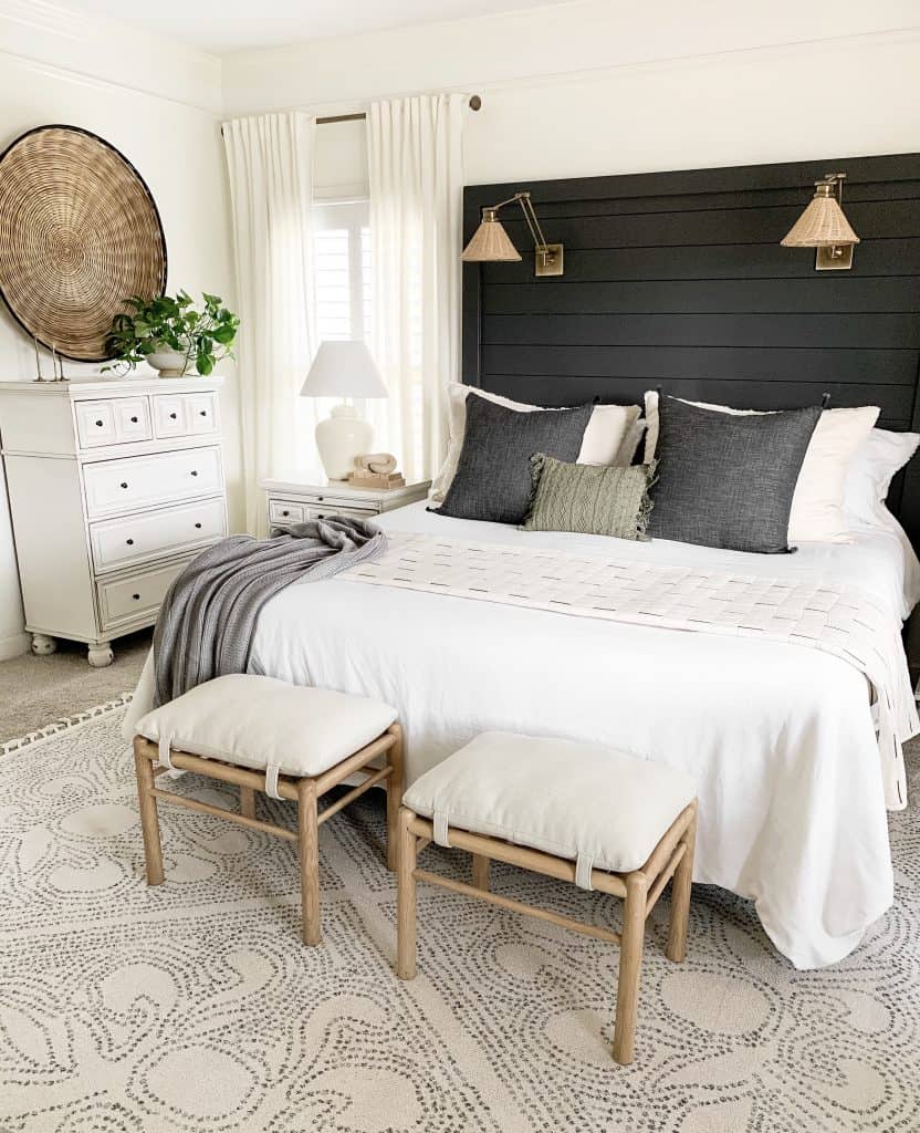 Elegant Shiplap Headboard
