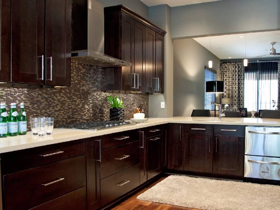 Espresso Kitchen Cabinet