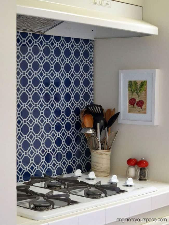Fabric DIY Kitchen Backsplash Ideas