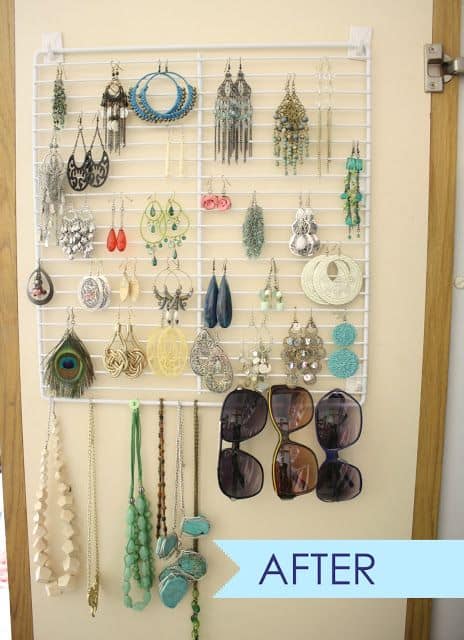 Fridge Shelf or Oven Rack Earring Organizer