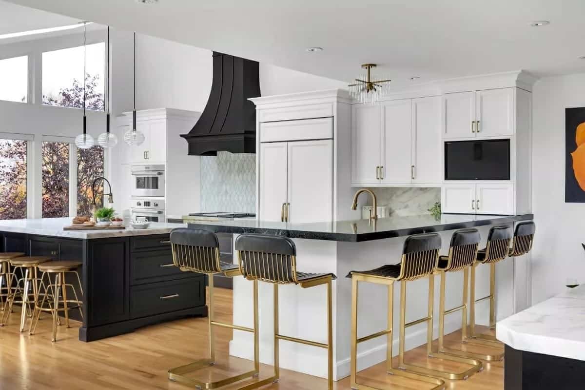Glamorous and Smart Design Kitchen Peninsula
