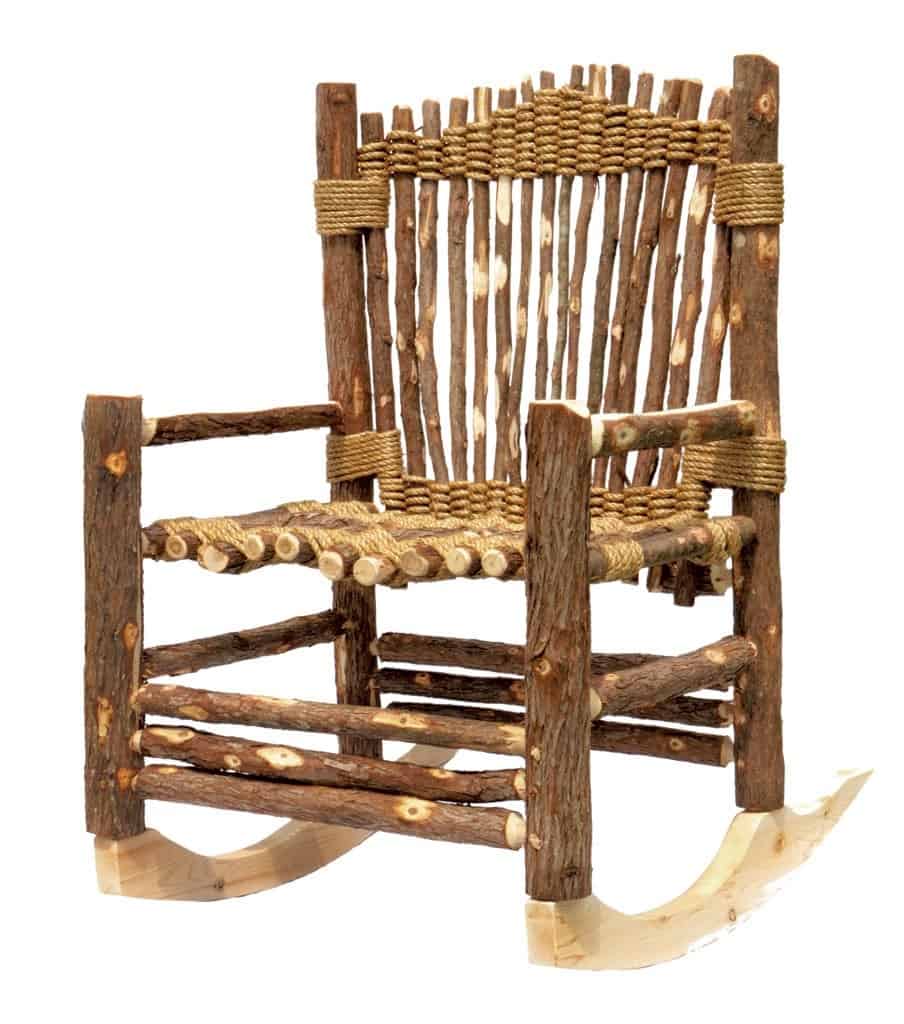 How to Build a Rustic Log Lawn Chair with rope