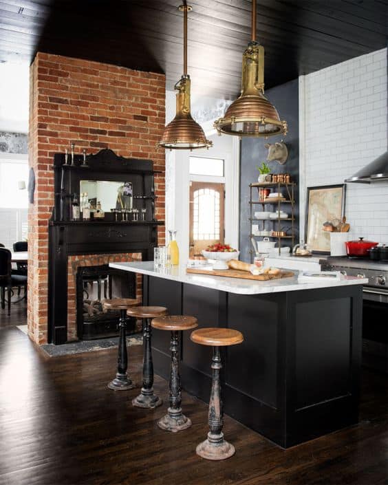 Industrial Black and White kitchen