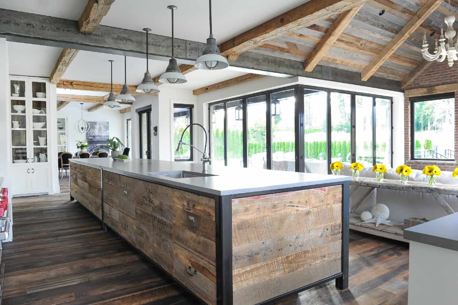 Industrial Wooden Kitchen Ceiling