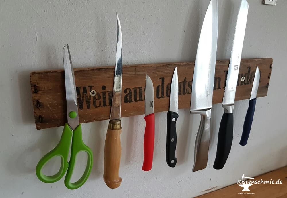 Knife Block from Wine Crate