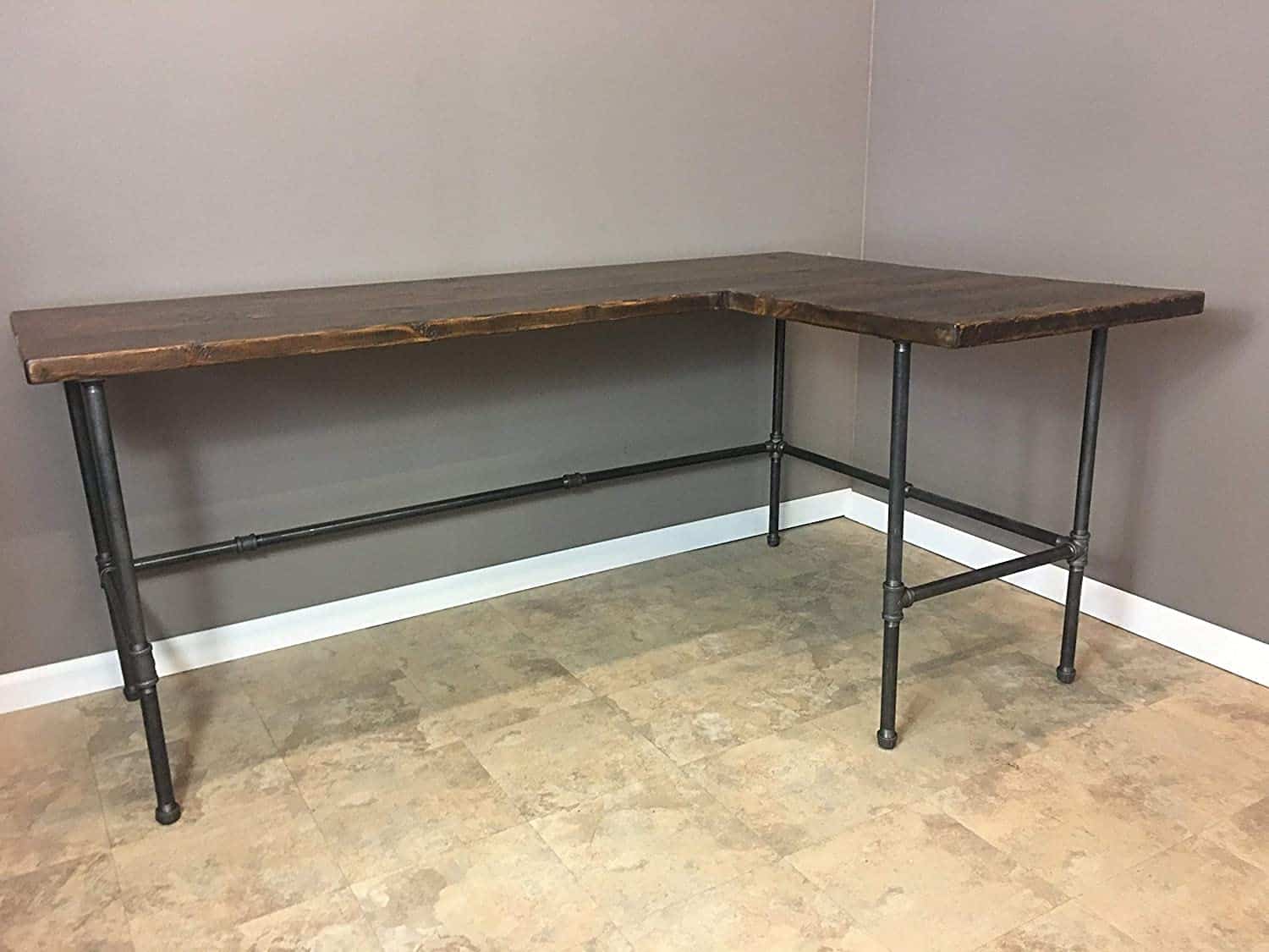 L-Shaped Pipe Desk