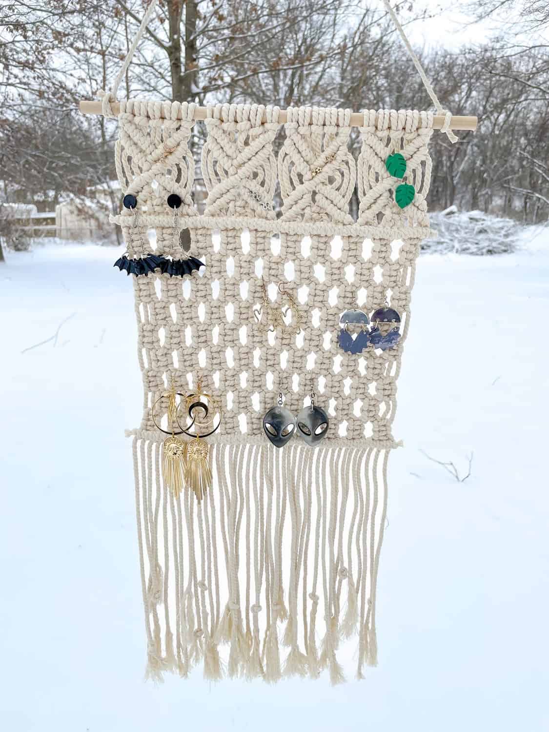 Macrame Earring Holder
