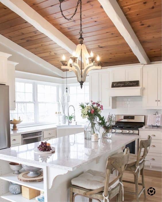 Natural Wooden Kitchen Ceiling