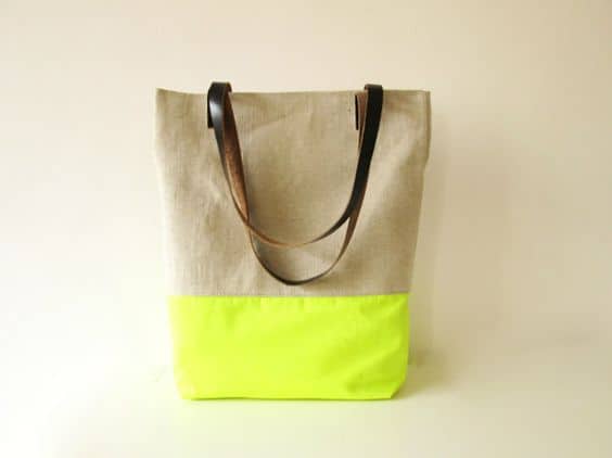 Neon Fabric Tote Bag