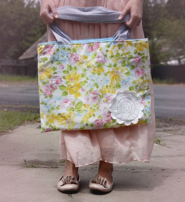 Old Pillowcase into Tote Bag