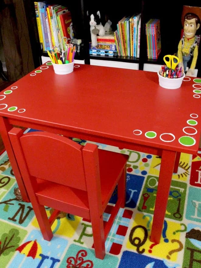 Painted DIY Kids Desk Plans