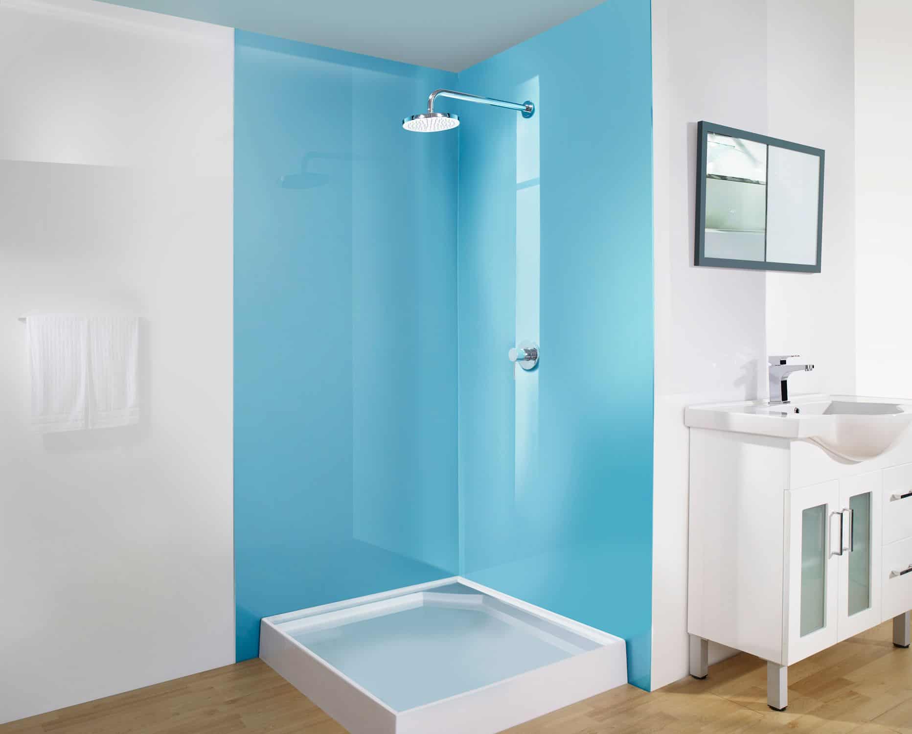 Painted Glass DIY Shower Wall Panels Plans