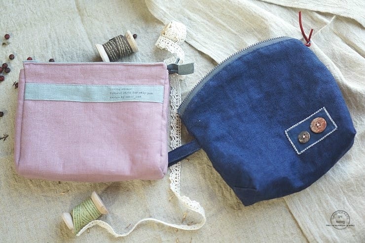 Patched Makeup Bag from Old Jeans