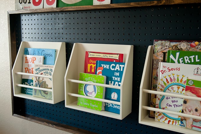 Pegboard Bookshelves