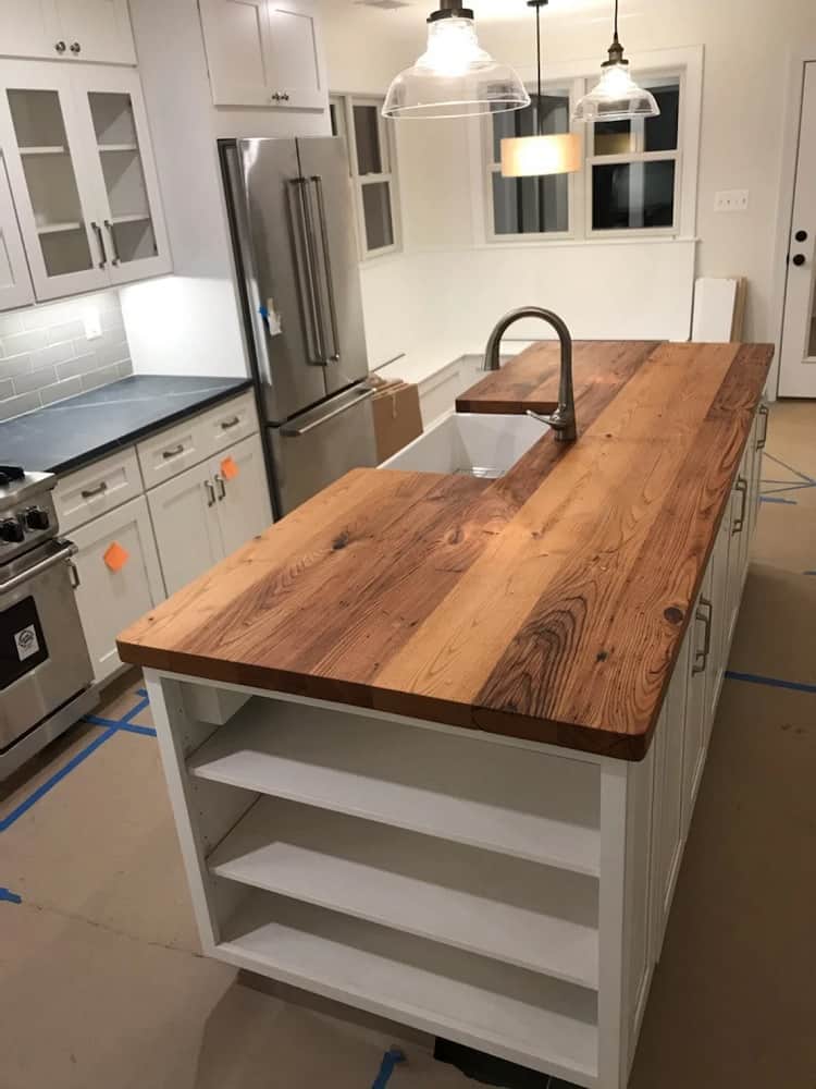 27 Incredible DIY Butcher Block Countertop Projects To Make   Refinish A Butcher Block Countertop 