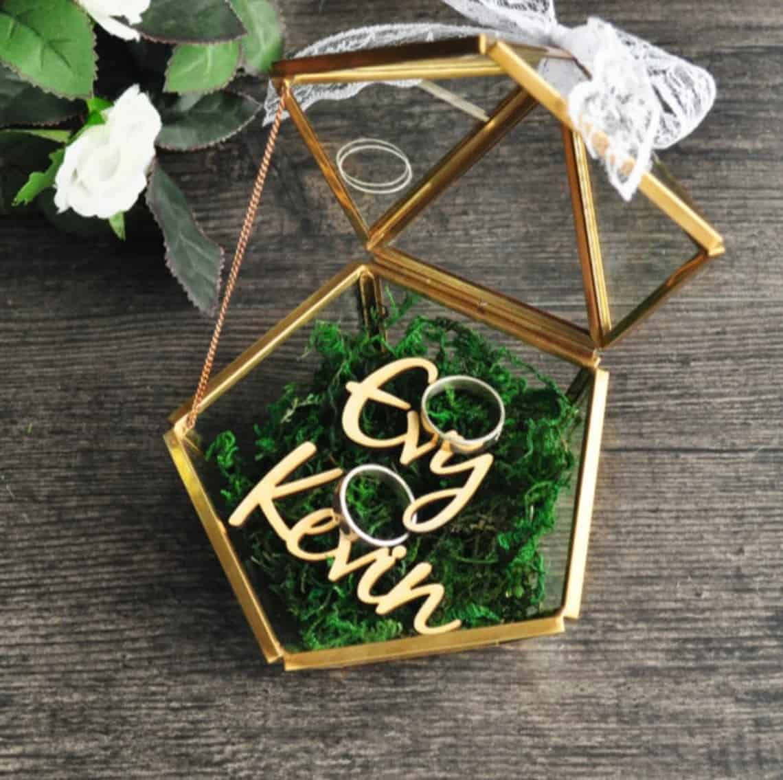 Ring Boxes with Live Plants