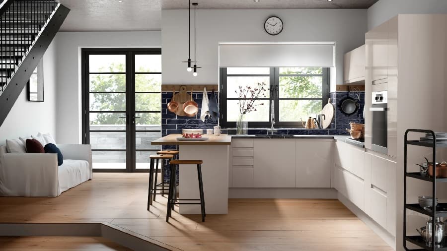 Scandi-Chic Kitchen Peninsula