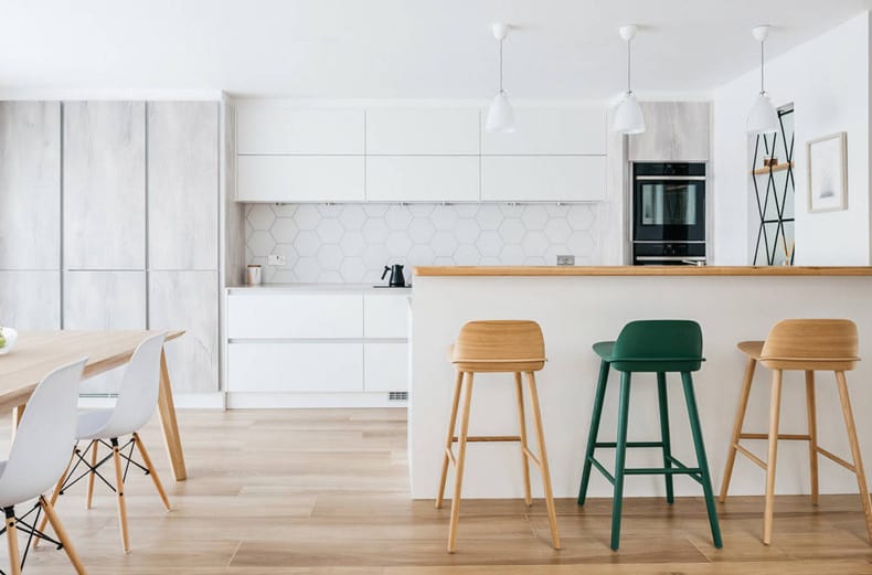 Scandinavian Minimalism-Inspired Kitchen Peninsula