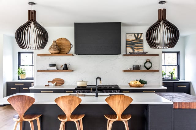 Traditional Black Color Kitchen Cabinet
