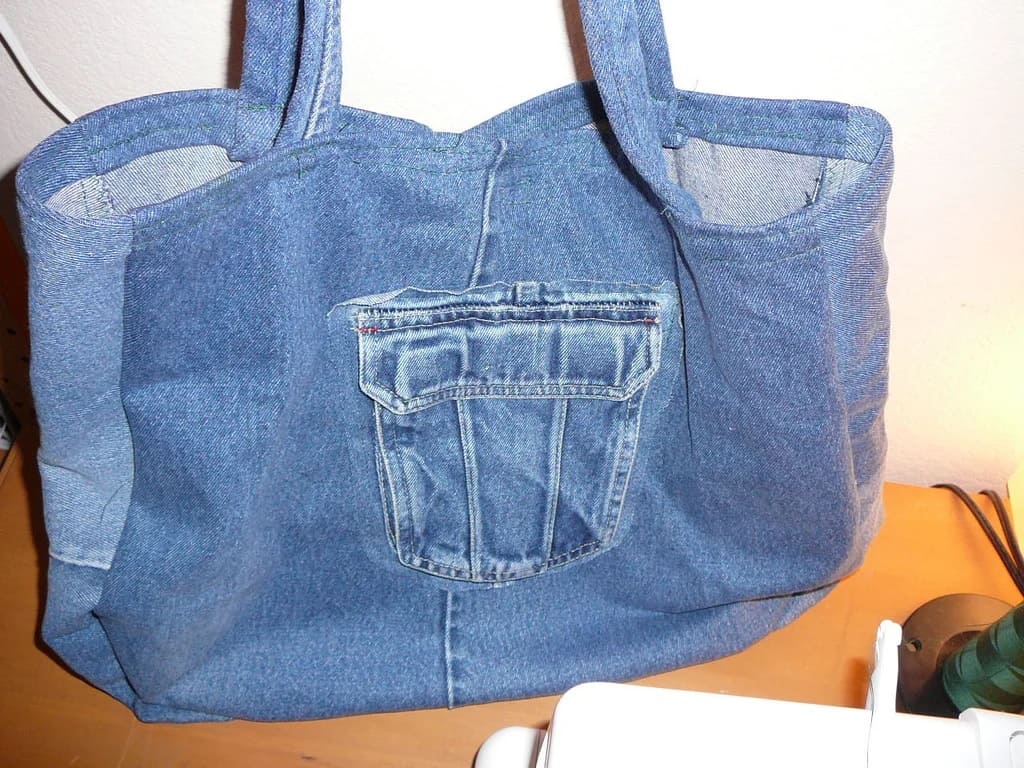 Upcycled Jeans into Tote Bag