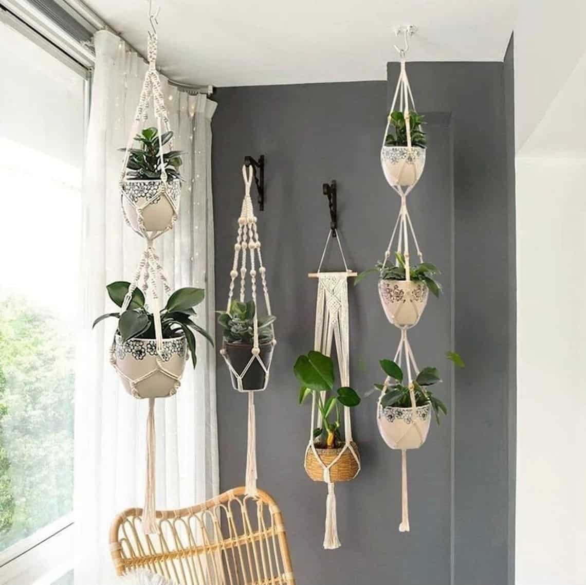 Use Hanging Plant Holders for Multiple Plants