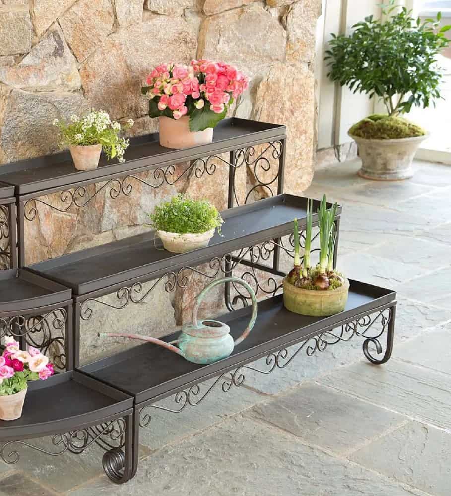 Use a Wrought Iron Plant Stand